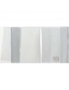 Protège-cahier - à rabats - 24x32 cm - transparent - incolore