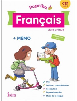 Paprika, français CE1, cycle 2 : livre unique + mémo : programmes 2018