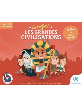Le coffret les grandes civilisations : le livre + le jeu de 7 familles
