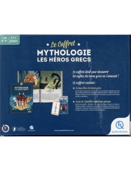 Le coffret mythologie : les héros grecs : le livre + le jeu de 7 familles
