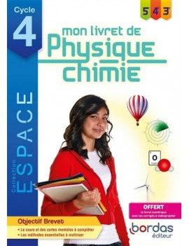 Mon livret de physique chimie 5e, 4e, 3e, cycle 4