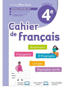Cahier de Français cycle 4/4e - cahier d'activités - Ed. 2022