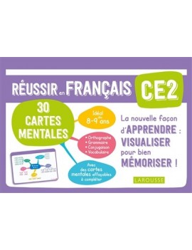 Réussir en français CE2, 8-9 ans : 30 cartes mentales