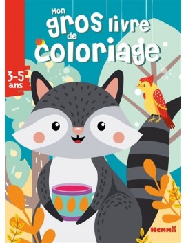 Mon gros livre de coloriage : raton laveur : 3-5 ans