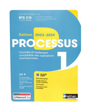 Processus 1 BTS CG 1re et 2e années : contrôle et traitement comptable des opérations commerciales : livre + licence élève
