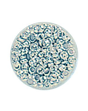 Perles de serrage La boîte de 100 perles couleur argent.
