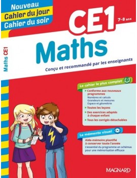 Cahier du jour/Cahier du soir Maths CE1 + mémento - Grand Format  Edition 2019