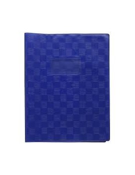 Protège-cahiers à rabat marque-pages 17x22cm translucide Bleu