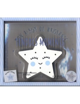 Tendres moments - Mon album de naissance - Avec une veilleuse en bois en forme d'étoile et 8 LED