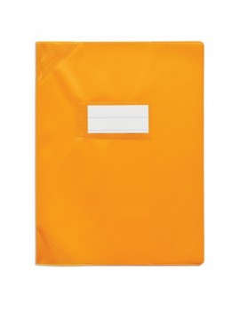 Protège-cahier grain-cuir 17x22cm orange
