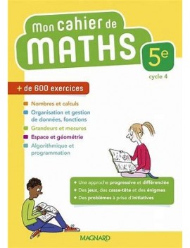 Mathématiques 5e Mon cahier de maths - Grand Format Edition 2018