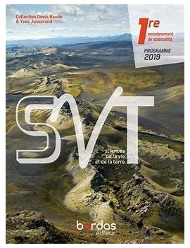 SVT, sciences de la vie et de la Terre 1re, enseignement de spécialité : programme 2019