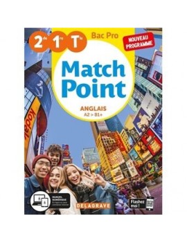 Match point, anglais A2-B1+, 2de, 1re, terminale bac pro : nouveau programme