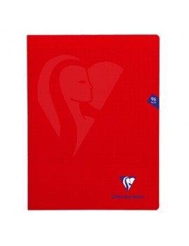 CAHIER POLYPRO MIMESYS POLYPRO 24X32 96P GRANDS CARREAUX SEYES ROUGE CLAIREFONTAINE