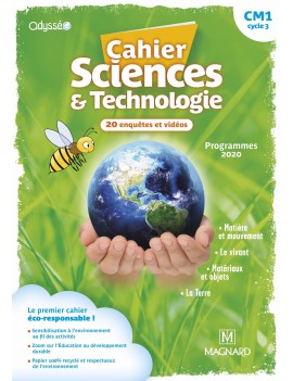 Cahier sciences & technologie CM1, cycle 3 : 20 enquêtes et vidéos : programmes 2020
