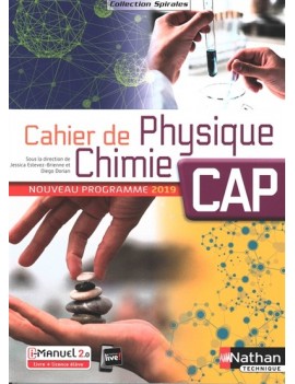 Cahier de physique chimie, CAP : nouveau programme 2019