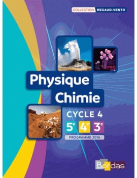 Physique chimie, cycle 4, 5e, 4e, 3e : programme 2016