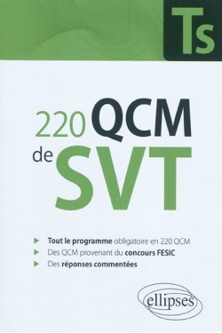 220 QCM de SVT, terminale S...